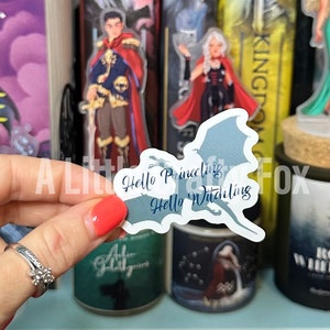 Bonjour Princeling, Bonjour Witchling, inspiré du sticker officiel sous licence Le Trône de verre | Sticker livresques | Sticker Kindle