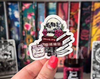 Dark Romance Lovers Book Stack Aufkleber