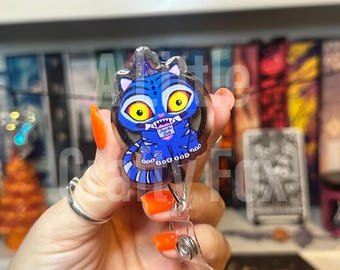 I Made It for the Tiger Derpy Tiger Glitter Acrylic Badge Reel