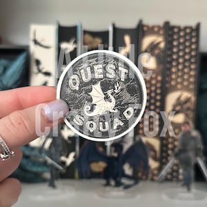 Quest Squad Patch Onyx Storm Fourth Wing Inspired OFFICIALLY LICENSED Sticker | Bookish Stickers | Kindle Stickers