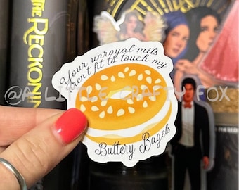 Sticker bagels au beurre inspiré de la Zodiac Academy sous licence officielle