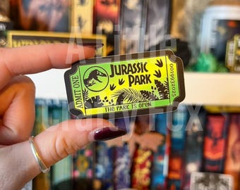Jurassic Park Admission Ticket Sticker