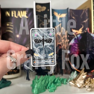 Pegatina con licencia oficial inspirada en la cuarta ala de la carta del tarot de Lightning Wielder / Pegatinas para libros / Pegatinas para Kindle