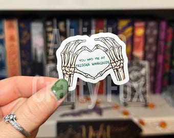 Me conquistaste con advertencias de activación: pegatina de romance oscuro