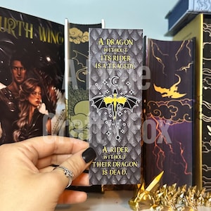 A Rider Without Their Dragon is Dead Bookmark | Dragon Scale Fourth Wing Inspired OFFICIALLY LICENSED Bookmark