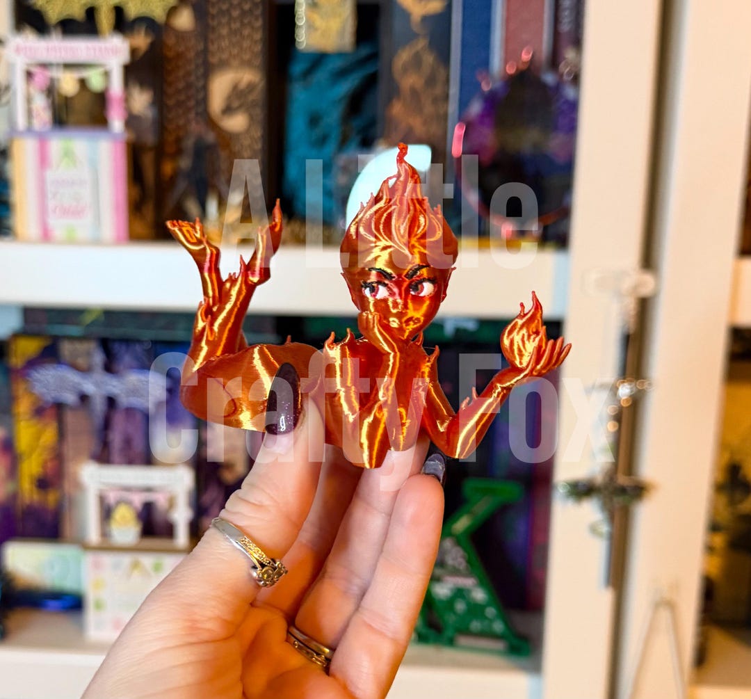 Fire Sprite Bookshelf Decor - Full and Mini Size - Etsy