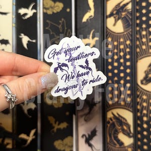 Consigue tu calcomanía inspirada en Fourth Wing con licencia oficial de Leathers