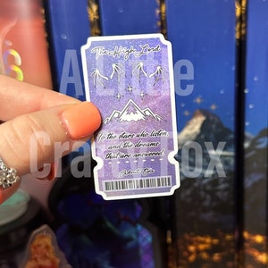 The High Lord Night Court Movie Ticket ACOTAR Officially Licensed Sticker | Velaris | Night Court |Bookish Sticker | Kindle Sticker