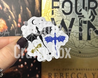 Dragon Trio Officially Licensed Fourth Wing Inspired Sticker