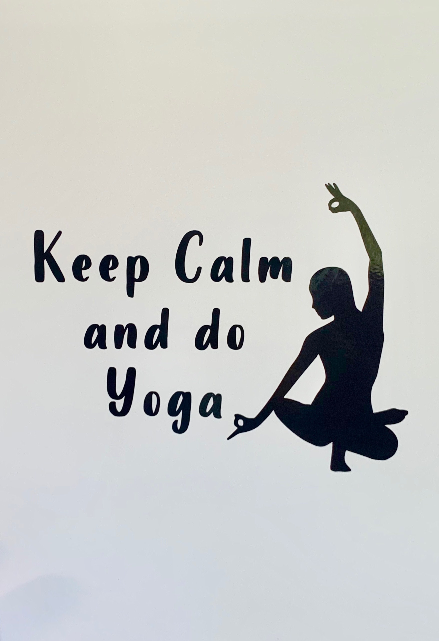 Keep Calm and Do Yoga Decal Yoga Decal Vinyl Decal Etsy