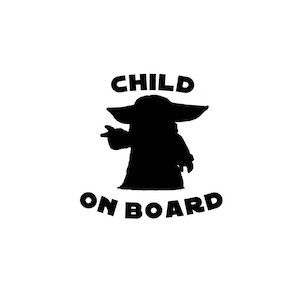 Star Wars Mandalorian Child on Board Vinyl Decal