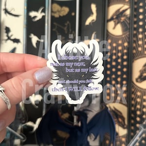 I Chose You Tairn Quote Fourth Wing Inspired OFFICIALLY LICENSED Sticker | Bookish Stickers | Kindle Stickers