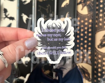 I Chose You Tairn Officially Licensed Fourth Wing Inspired Sticker