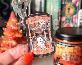 Autumn Time Bookish Sticker: Waterproof Fall Kindle Sticker