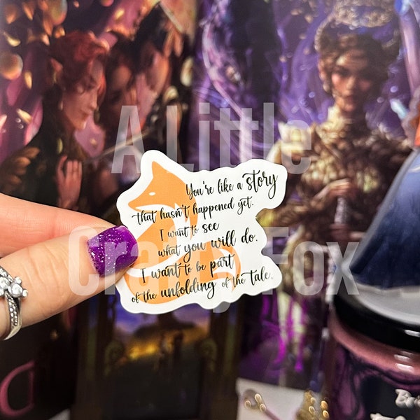 A Story That Hasn't Happened Yet Fox | The Cruel Prince Sticker | Bookish Sticker | Kindle Sticker