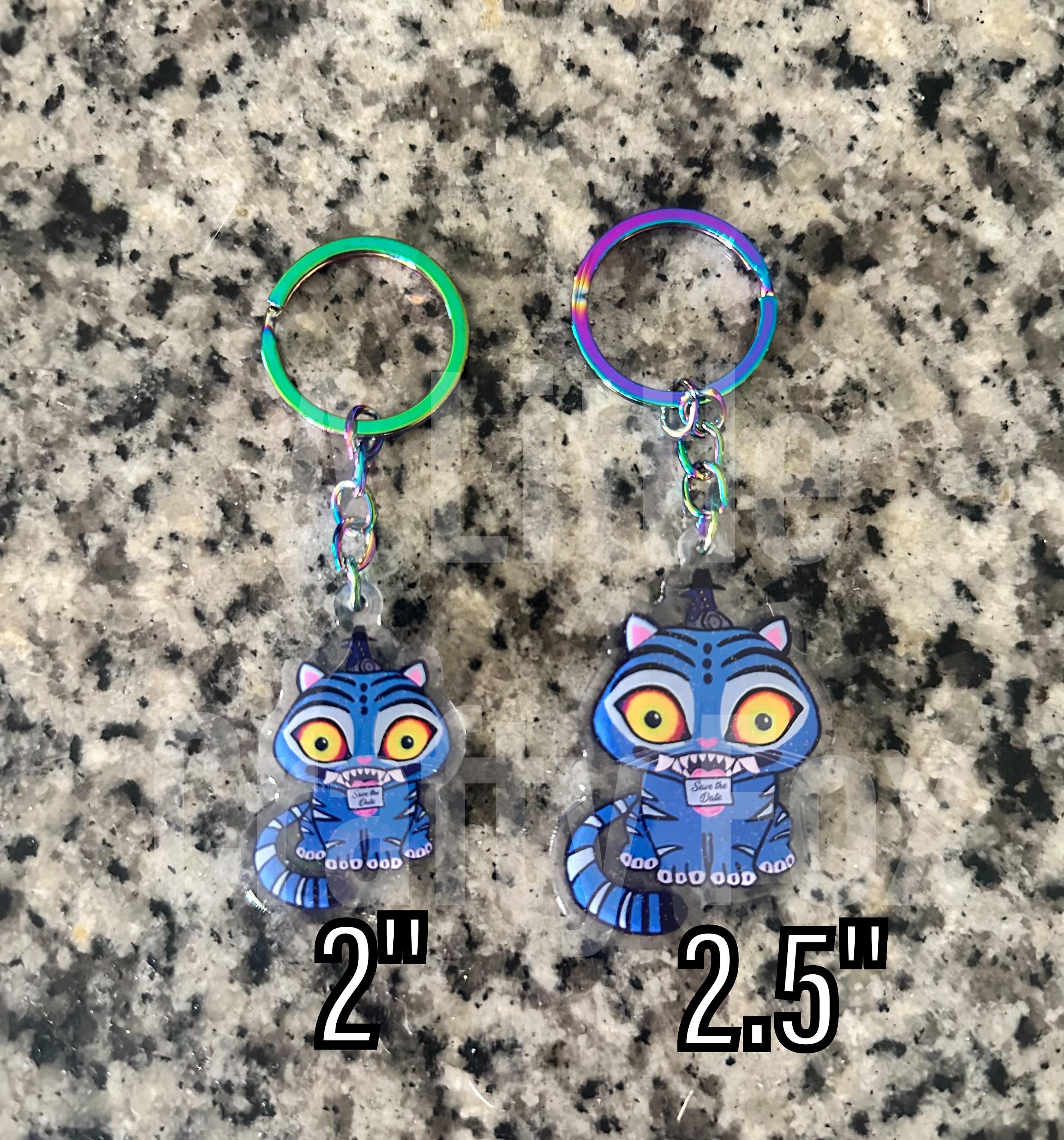 I Made It for the Tiger Derpy Tiger Glitter Acrylic Keychain - Etsy
