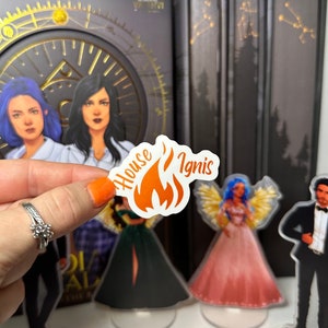 House Ignis Fire Zodiac Academy geïnspireerde officieel gelicentieerde stickers | Leesgrage sticker | Kindle-sticker