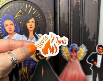 House Ignis Fire Zodiac Academy geïnspireerde officieel gelicentieerde stickers | Leesgrage sticker | Kindle-sticker
