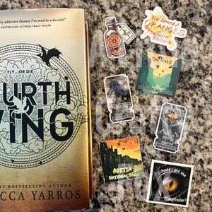 Dragon Rider Fourth Wing & Iron Flame Inspired Sticker Pack- Collection of 7 OFFICIALLY LICENSED Stickers | Bookish Kindle Stickers