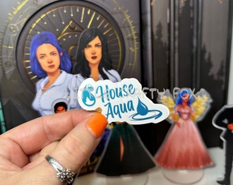 House Aqua Water Zodiac Academy geïnspireerde officieel gelicentieerde stickers | Leesgrage sticker | Kindle-sticker
