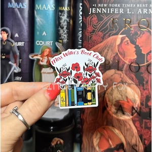 Miss Willa&#39;s Book Club From Blood and Ash Sticker | Bookish Sticker | Kindle Sticker