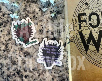 Dragon Profile Officially Licensed Fourth Wing Inspired Stickers