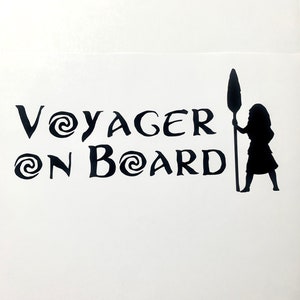 Voyager on Board Moana Vinyl Car Decal