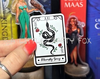 Morally Grey Tarot Card Sticker: Bookish Kindle Decor