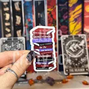 Dark Romance Book Trope Stack Bookish Sticker | Kindle Sticker | Bookish Gift | Reading Gift