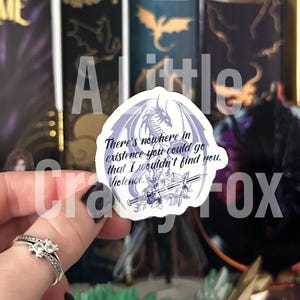 Nirgendwo in der Existenz Dragon Romantasy Vierter Flügel inspiriert OFFIZIELL LIZENZIERTER Aufkleber | Bücherwurm Aufkleber | Kindle Aufkleber