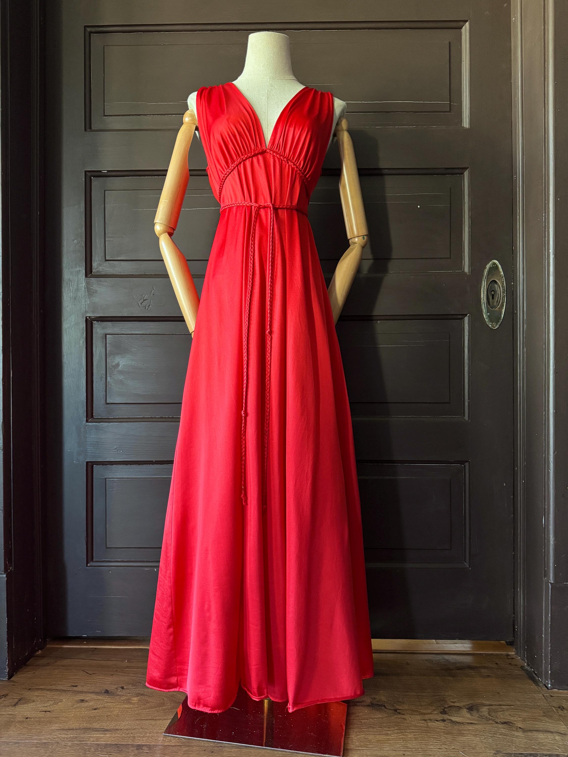 fitted lace wedding dress 1960s Jean D'Arc Red Dress XXS – The Barn Owl Vintage Goods main image 0