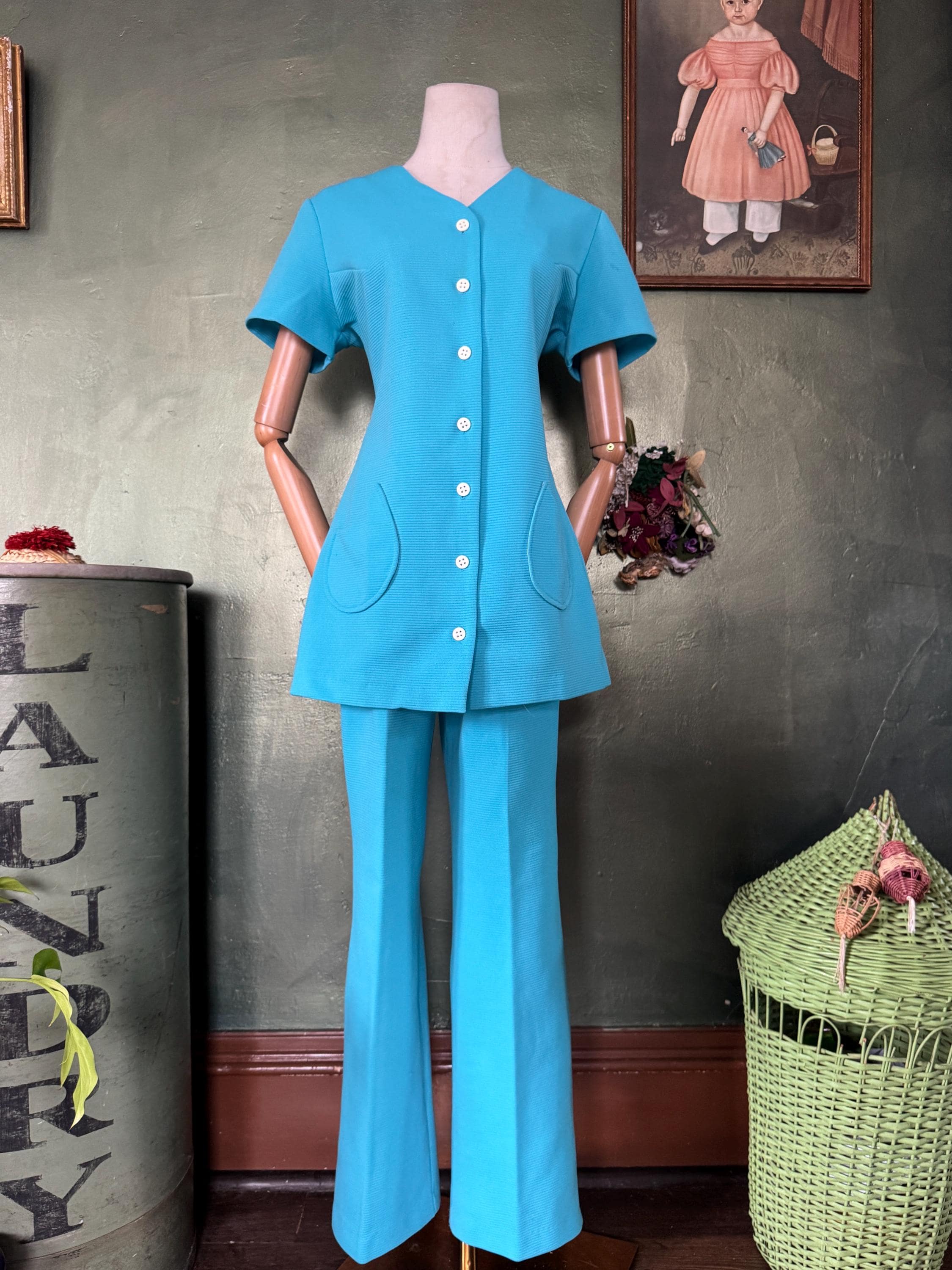 70s blue suit - Etsy 日本