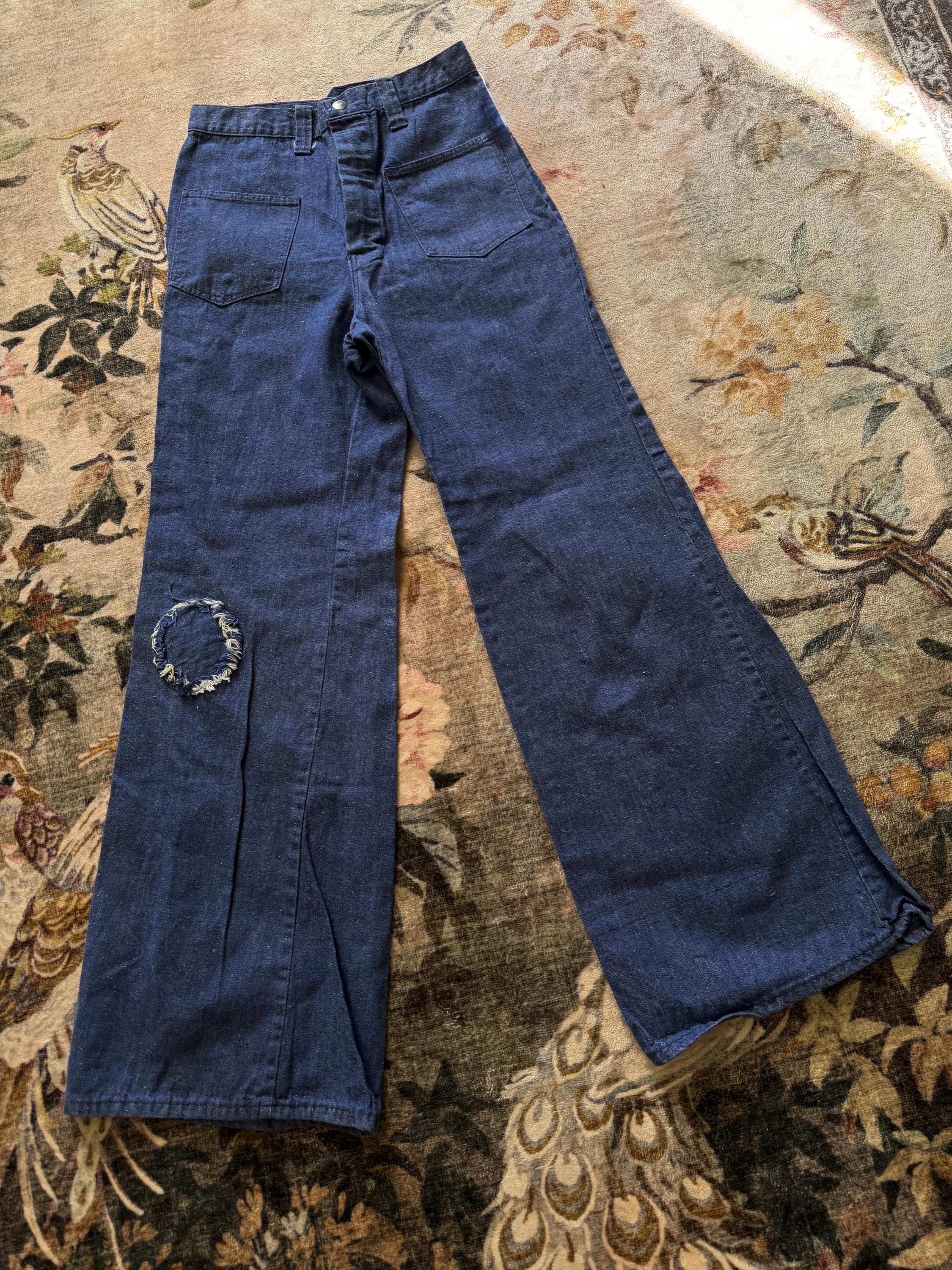 1970s  Deadstock Frayed Flares