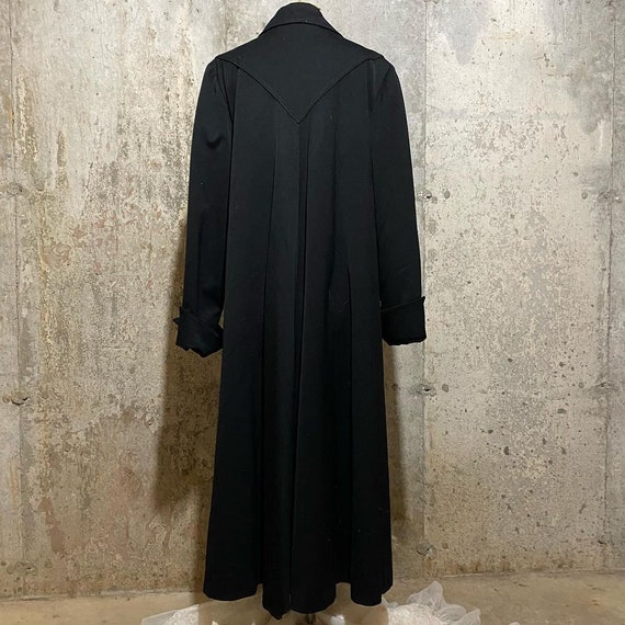 1940s Black Gabardine Swing Coat