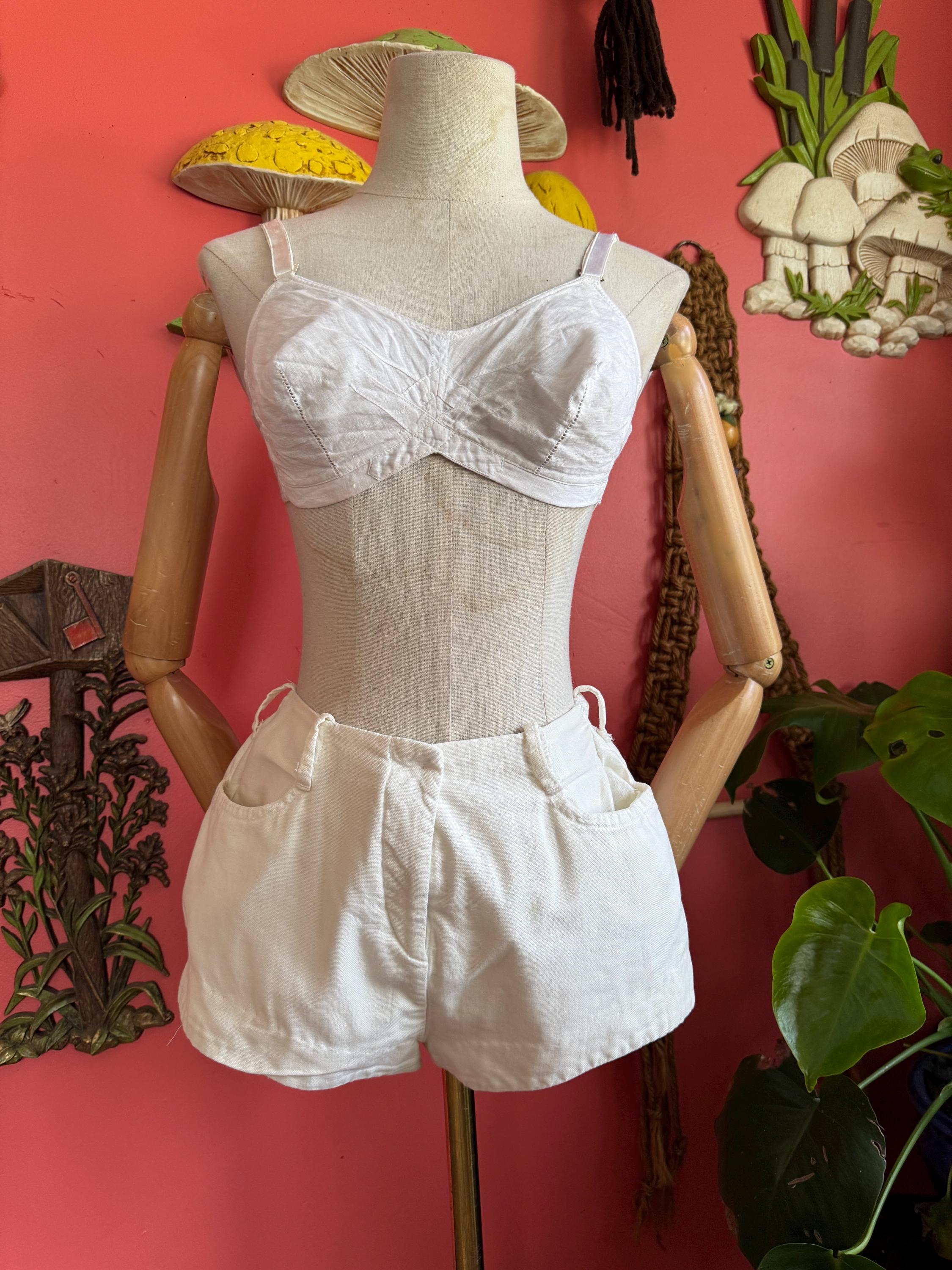 1960s White Micro Shorts