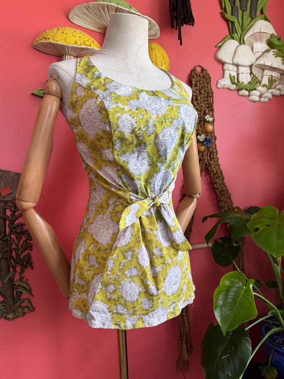 1950s chartreuse cole of California Swimsuit