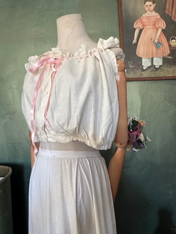 1900s  Drawstring Eyelet Blouse - image 2