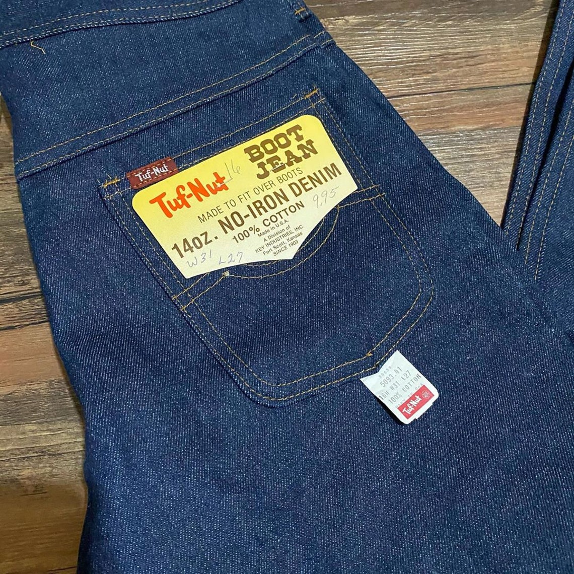 1960s deadstock TufNut highwaist denim jeans Etsy