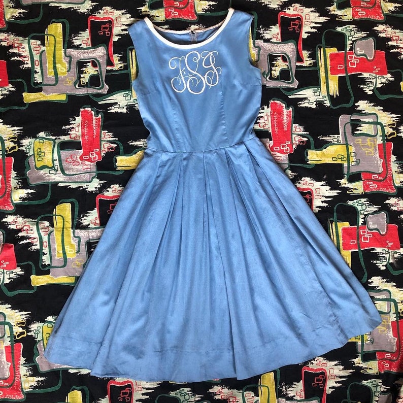 blue cotton sundress