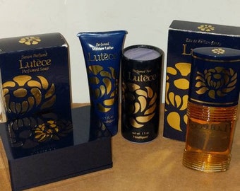LUTECE by HOUBIGANT Perfumed Powder Talc Soap EDP Spray Lotion Lot Set