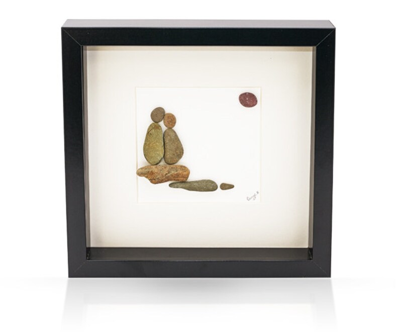 Irish Pebble Art / Stone Art Framed Picture Young Love Etsy