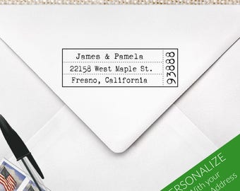 Typewriter Font Return Address Stamp, Housewarming Gift Stamp, Gift Stamp | MS-REC-10