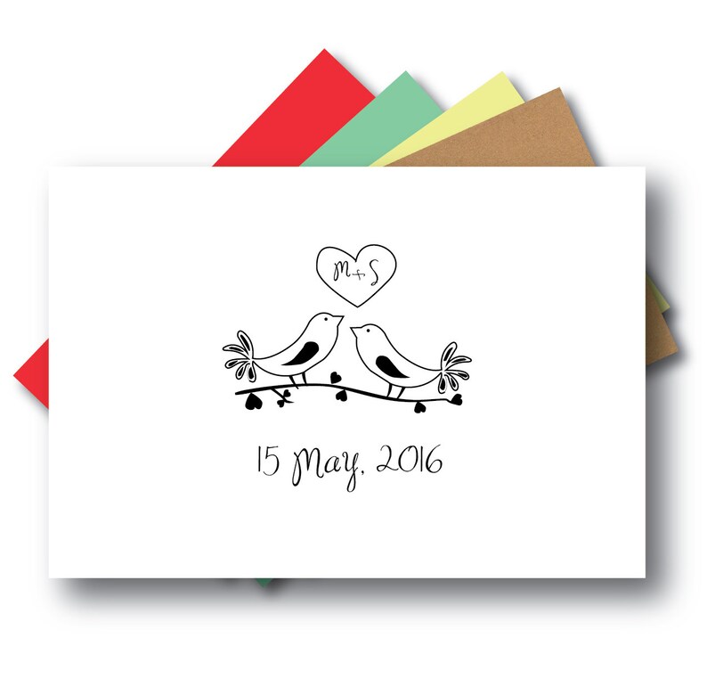 Save the Date Love Bird Stamp Wedding Stamp Engagement Etsy