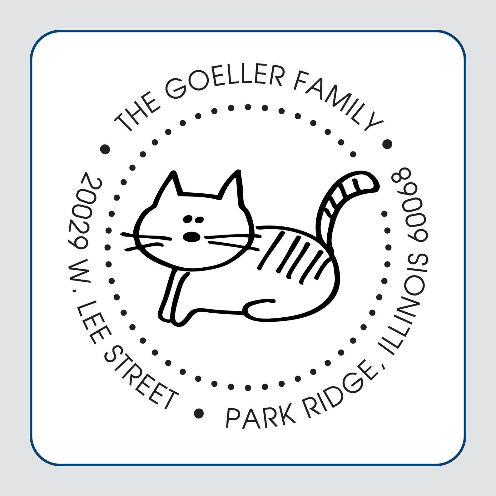 Kitten Stamp Cat Stamp Kitty Return Address Stamp Preinked Etsy