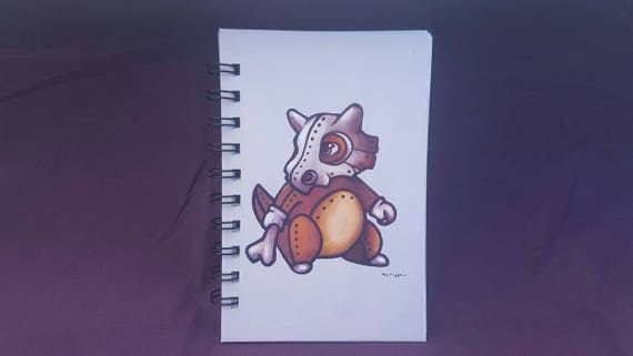 Cubone Blank Journal Steampunk Pokemon 4x6 Etsy