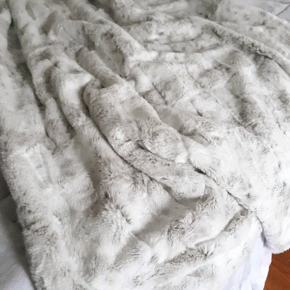 Luxurious Snow Leopard Faux Fur Throw Homemade Blanket Etsy