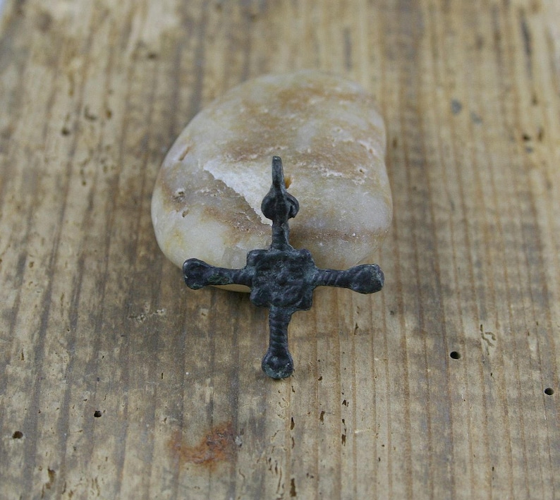 Antique Cross 10-13 century Kievan Rus/' archaeological finds Old Cross Bronze Viking Artifact Viking period
