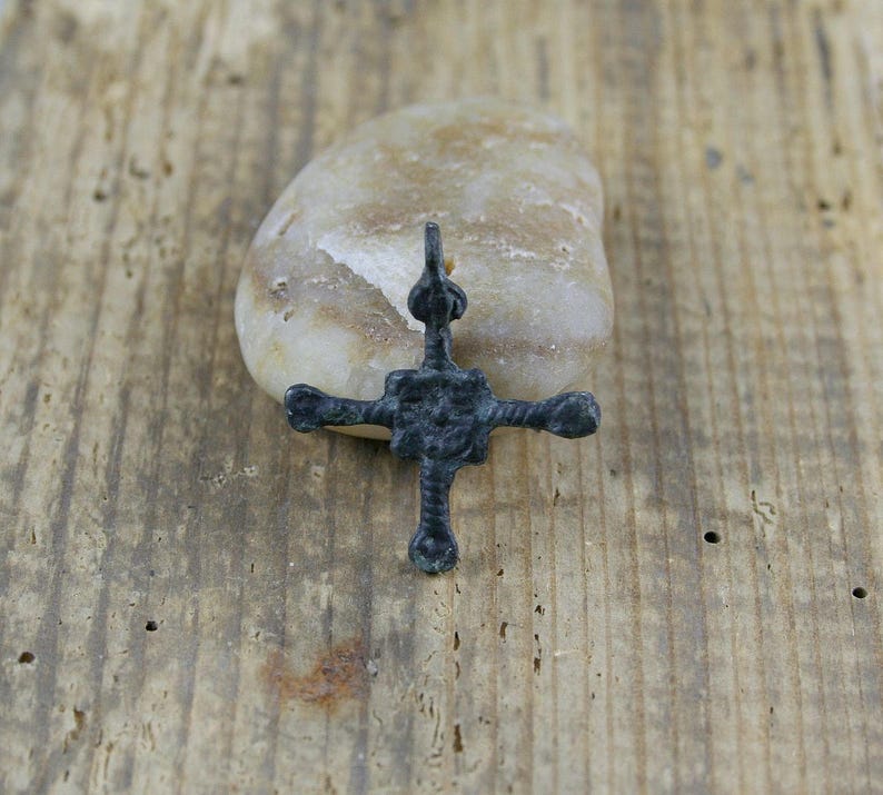 Antique Cross 10-13 century Kievan Rus/' archaeological finds Old Cross Bronze Viking Artifact Viking period