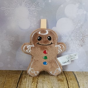 Little Gingerbread Man, minky Toy, Christmas Plush image 1