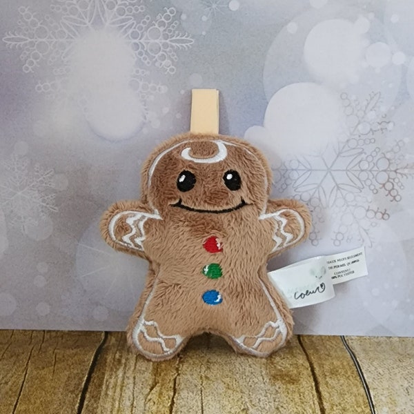 Petit bonhomme pain d'épices, jouet en molleton, cadeau de bas de Noël, peluche de Noël